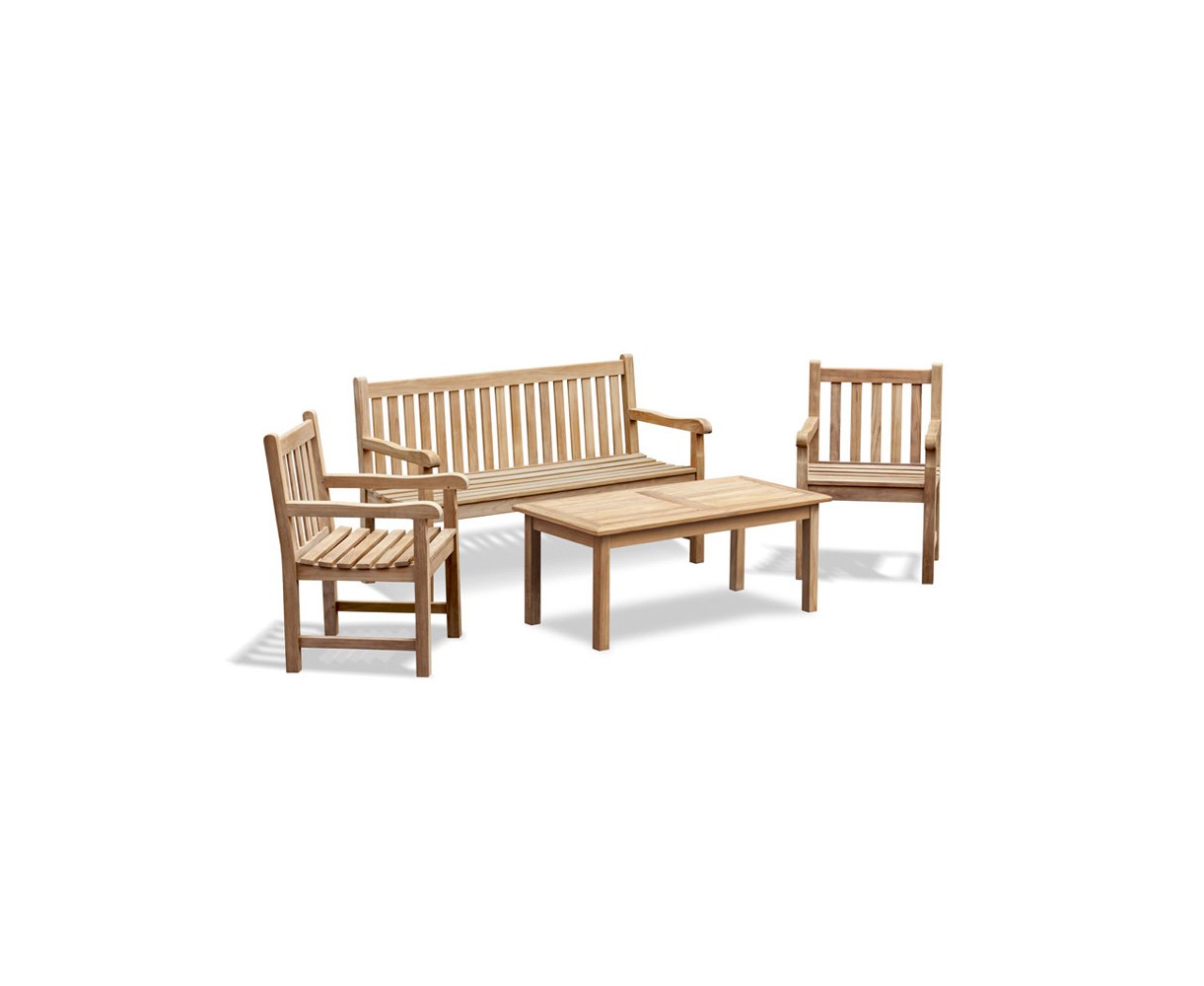 1.5m Windsor Bench and Armchair Set