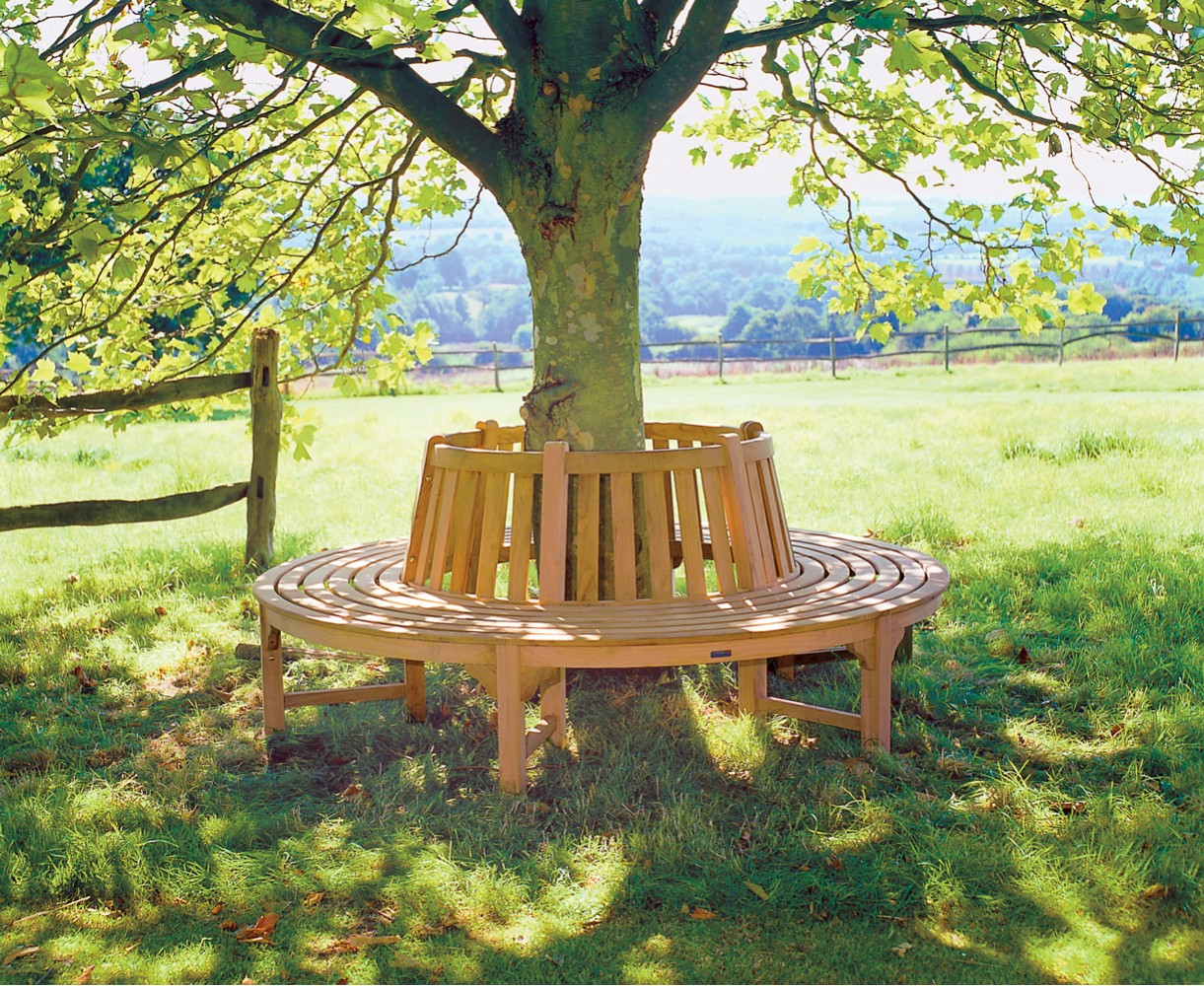 Teak Circular Tree Bench Round Circular Tree Seat
