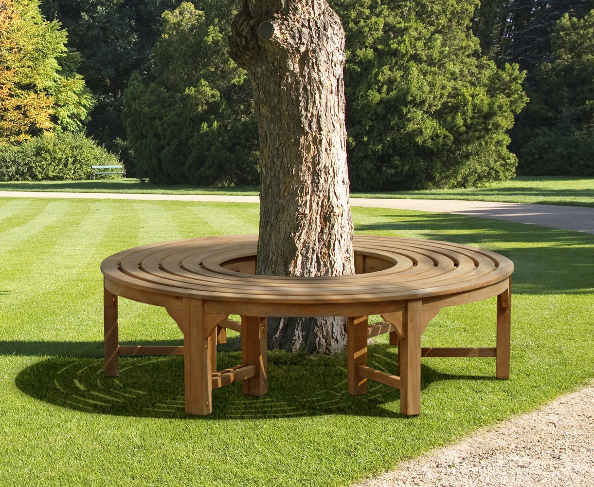 Saturn Teak Circular Tree Bench - 160cm