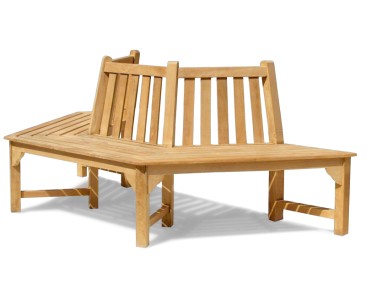 Teak Hexagonal Half Tree Bench