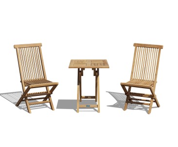 Teak 2 Seater Suffolk Table and Chairs Set