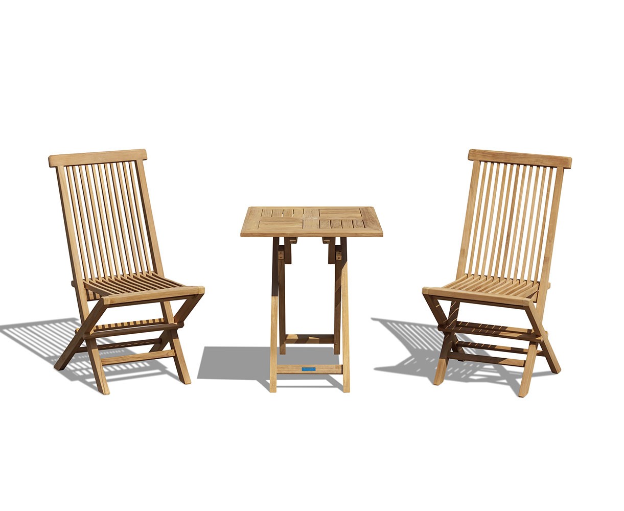 Teak 2 Seater Suffolk Table and Chairs Set