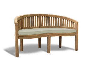 teak banana bench