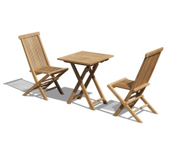 Teak 2 Seater Suffolk Table and Chairs Set