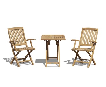 Teak 2 Seater Folding Dining Set