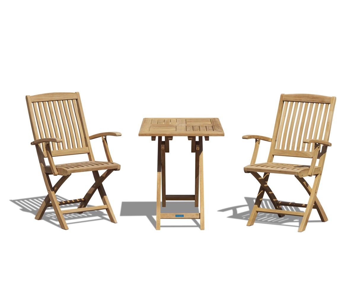 Teak 2 Seater Folding Dining Set