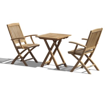 Teak 2 Seater Folding Dining Set