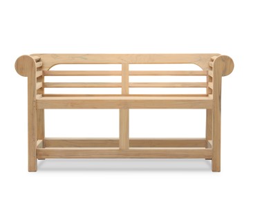 Low Back Teak Lutyens-Style Bench - 1.35m