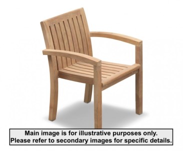 Monaco Teak Stacking Garden Chair - Used: Good