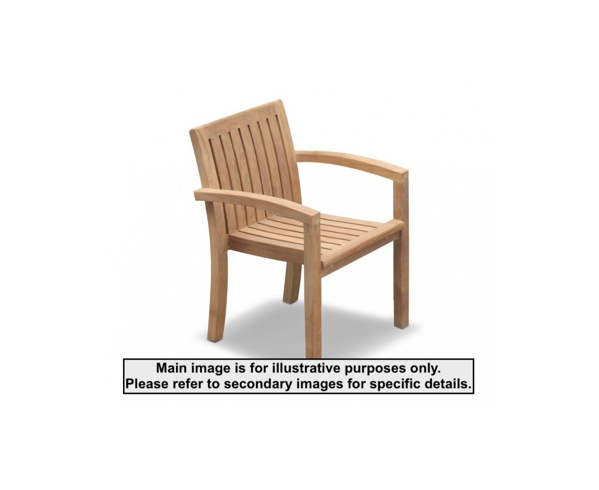 Monaco Teak Stacking Garden Chair - Used: Good