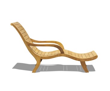 Capri Sunlounger, Reclaimed Teak