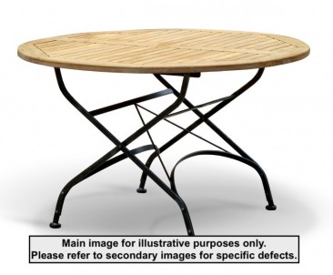 Bistro 1.2m Round Black Folding Table - Used: Good