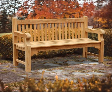 Balmoral Park Bench 6ft Teak Street Bench - 1.8m