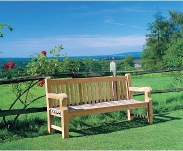 Balmoral Park Bench 6ft Teak Street Bench - 1.8m