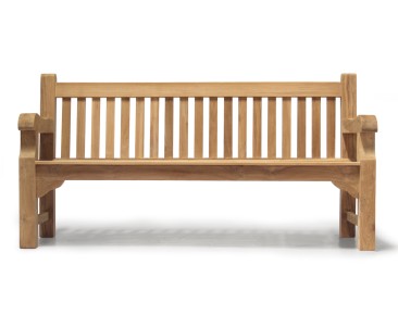 Balmoral Park Bench 6ft Teak Street Bench - 1.8m