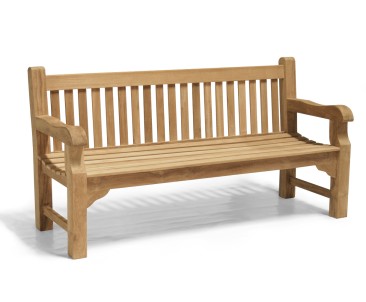 Balmoral Park Bench 6ft Teak Street Bench - 1.8m
