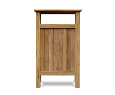 Outdoor Club Litter Bin, Teak and Steel