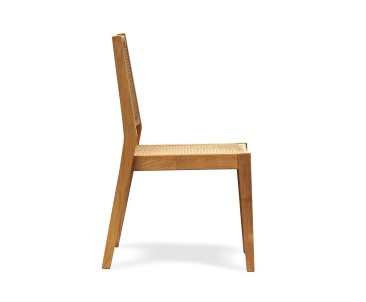 Sora Teak and Rattan Stackable Chair