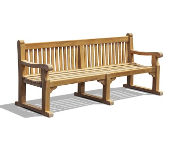 Teak 2.4m Hyde Park Sled Bench