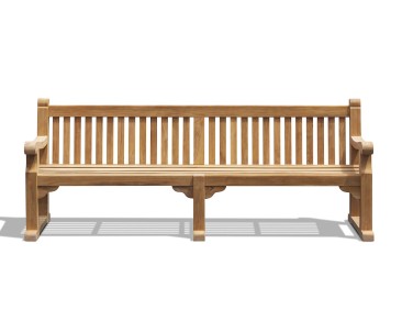 Teak 2.4m Hyde Park Sled Bench