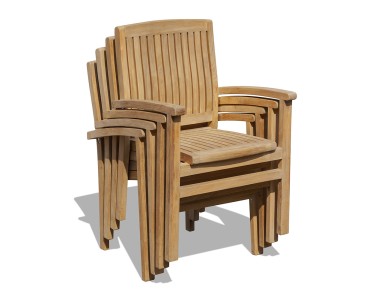 Bali Teak Garden Stackable Chair