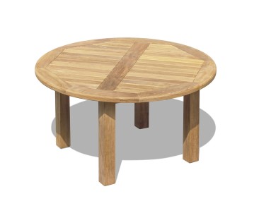 Hilgrove Round Teak Garden Coffee Table – 90cm