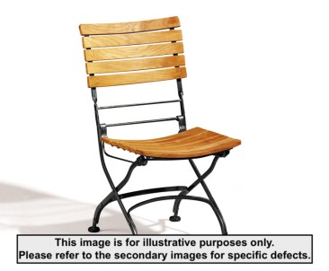 Black Bistro Folding Side Chair - Used: Acceptable