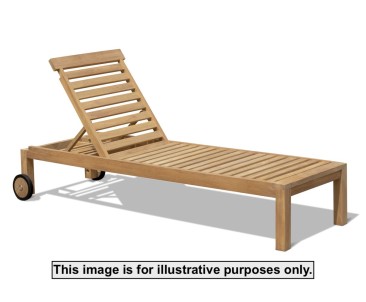 Brompton Teak Reclining Sun Lounger - Used: Good