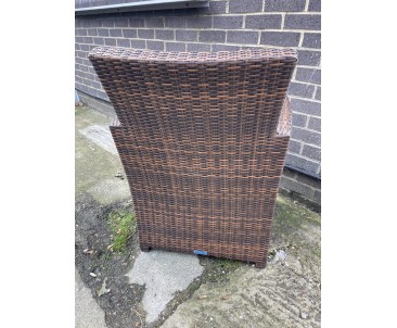 Eclipse Mocca Brown Flat Weave Armchair - New: End of Line