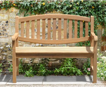 Ascot Teak 2 Seater Garden Bench | Small Garden Seat