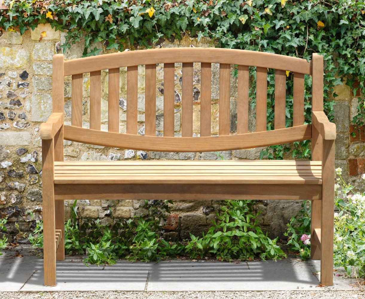Ascot Teak Seater Garden Bench Small Garden Seat