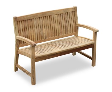 Bali 2 Seater Teak Garden Bench - 1.2m