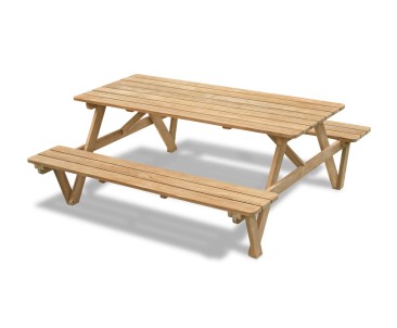 Teak 6ft Garden Pub Bench | Teak Picnic Table
