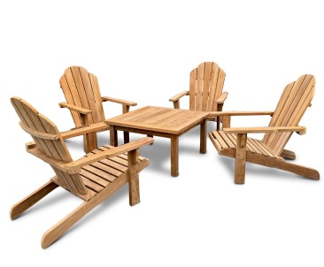 Adirondack 4 Seater Set with Balmoral Square Coffee Table - 90cm