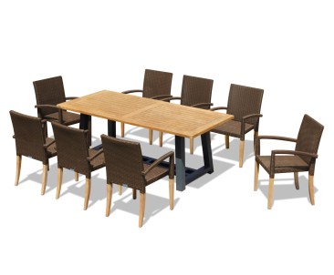 Bridgewater Rectangular 200cm Table and St Tropez Chairs Set