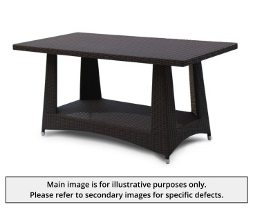 Riviera Rattan 1.6m Rectangular Dining Table - Used: Good