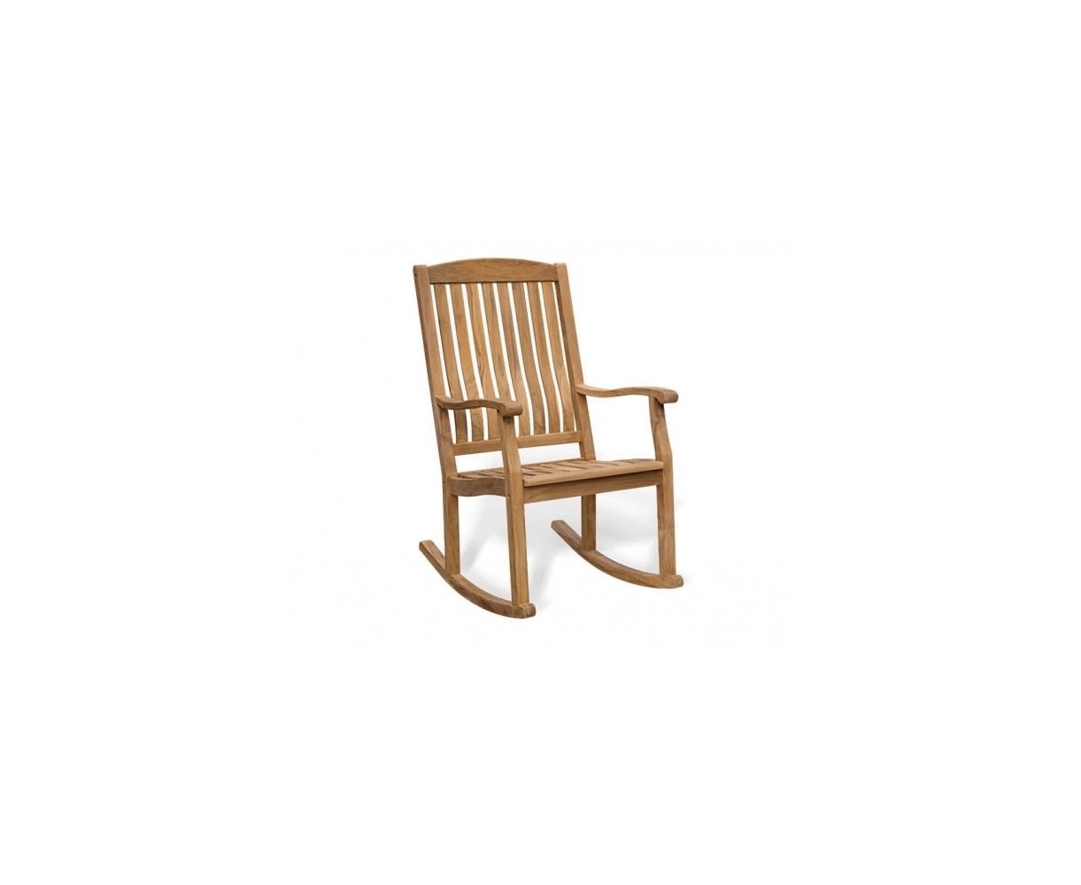 Canfield 0.6m Teak Garden Table and 2 Seater Rocking Chairs Garden Set