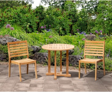 Canfield 80cm Table and Vero Chair Set
