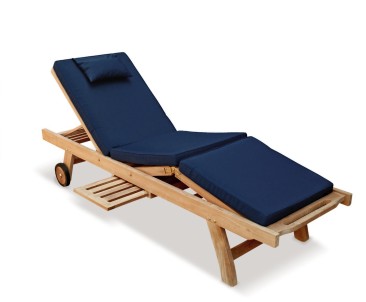 Luxury Teak Sun Lounger with Cushion
