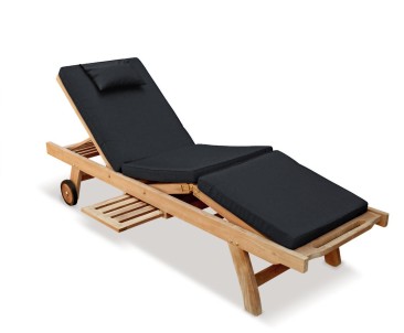 Luxury Teak Sun Lounger with Cushion