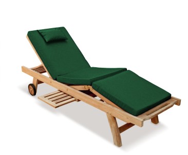 Luxury Teak Sun Lounger with Cushion