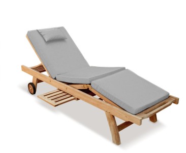 Luxury Teak Sun Lounger with Cushion