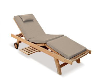 Luxury Teak Sun Lounger with Cushion