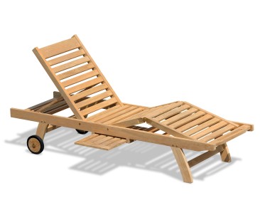 Luxury Teak Sun Lounger with Cushion
