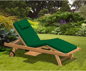 Luxury Teak Sun Lounger with Cushion