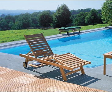 Luxury Teak Sun Lounger