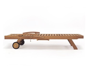 Luxury Teak Sun Lounger with arms