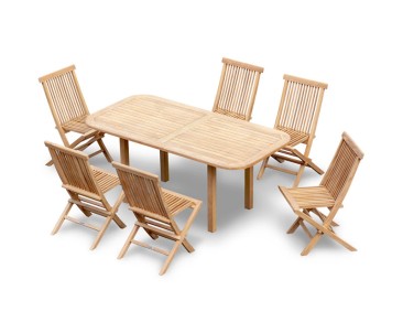 Carida Teak Decorative Table and Chester Chairs Set