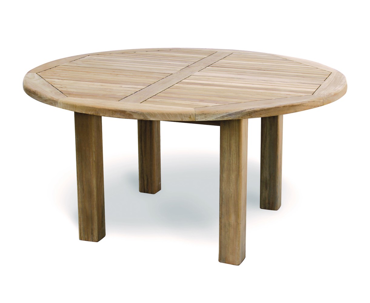 Titan Robust Round 6 Seater Patio Dining Set - in situ
