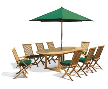 Ashdown 8 Seat Extending Teak Table Set